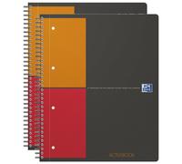 Oxford Lot De 2 Cahiers Activebook Spiralé A4+ 160 P 90g Petits Carreaux