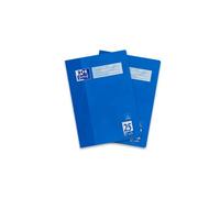 Oxford Lot de 2 cahiers scolaires lignés avec marge, linéature 25, 16 feuilles, papier 90 g/m², bleu