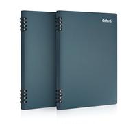 Oxford Lot de 2 carnets de notes en papier pierre, 14 x 21 cm, couverture bleue, 60 feuilles, 161641
