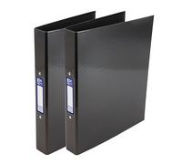 Oxford Lot de 2 classeurs à anneaux A4 de qualité supérieure, 40 mm, noir anthracite