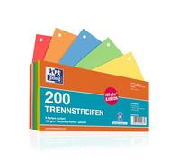 Oxford Lot de 200 intercalaires perforés 5 couleurs intenses pour classer et séparer les documents A4
