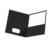 Oxford Lot de 25 chemises à double poche, papier texturé, format lettre, noir, peut contenir 100 feuilles, boîte de 25 (57506EE), 8-1/2 x 11