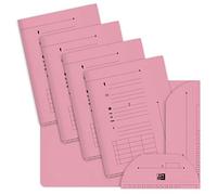 Oxford Sous-dossiers A4 Lot de 25 Capacité 200 feuilles Carte kraft 240 g Rose pastel
