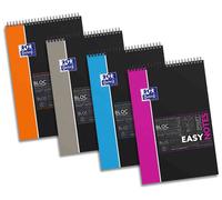 Oxford Lot De 3 Bloc-Notes À Spirale "Easynotes" Quadrillé Perforés160 Pages 210 X 315 Mm