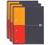 Oxford Lot De 3 Cahiers Activebook A5+ Quadrillé 5x5 80f 90g Polypro + Intercalaire