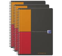 Oxford Lot De 3 Cahiers "Activebook" B5 Quadrillé 80 Feuilles 90g