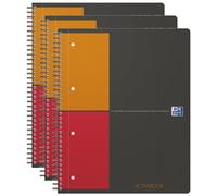 Oxford Lot De 3 Cahiers Activebook Spiralé A4+ 160 P 90g Petits Carreaux