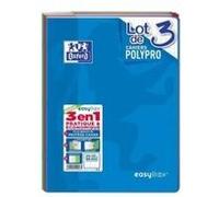Oxford lot de 3 cahiers agrafés 96 pages seyes 24 x 32 cm easybook - 90g - coloris assortis G