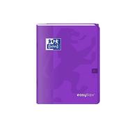 OXFORD Lot de 3 Cahiers Easybook agrafé 17x22cm 96 pages grands carreaux violet