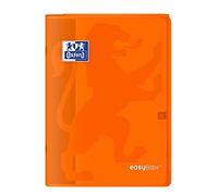 OXFORD Lot de 3 Cahiers Easybook agrafé 21x29.7cm 96 pages grands carreaux orange