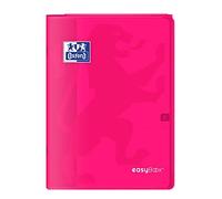 OXFORD Lot de 3 Cahiers Easybook agrafé 21x29.7cm 96 pages grands carreaux rose