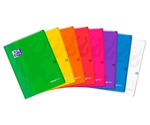 OXFORD Lot de 3 Cahiers EASYBOOK Agrafé 24x32cm 48 pages Séyès 90g Couleurs aléatoires