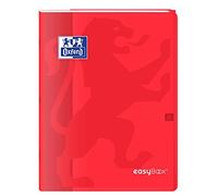 OXFORD Lot de 3 Cahiers Easybook agrafé 24x32cm 96 pages grands carreaux rouge