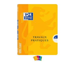 OXFORD Lot de 3 Cahiers TP OPENFLEX 17x22 cm 40 p Seyès 90g + 40 p unies 120g coloris aléatoire