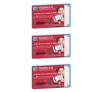 OXFORD Lot de 3 Paquets de 32 Fiches Bristol flashcards 2.0 Non Perforées 75x125 mm A7 ligné turquoise
