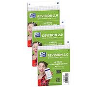 OXFORD Lot de 3 Paquets de 32 Fiches Bristol revision 2.0 Non Perforées 105x148 mm A5 Q5/5 blanc