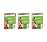 OXFORD Lot de 3 Paquets de 32 Fiches Bristol revision 2.0 Non Perforées 105x148 mm A6 Q5/5 coloris assortis