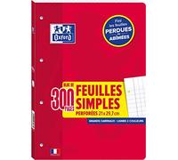 Oxford Bloc de feuilles simples perforées, A4, seyès G