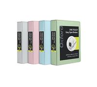 Oxford Lot de 4 classeurs à 3 anneaux, anneaux en D faciles à ouvrir de 3,8 cm, couvertures de classeur à 3 côtés, charnière Xtralife, antiadhésive, sans PVC, pastels naturels, capacité de 375