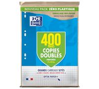 OXFORD Lot de 400 Pages Copies Doubles Grands Carreaux Seyes Format A4