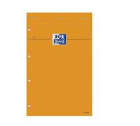 OXFORD Lot de 5 Bloc-Notes Orange A4+ Petits Carreaux 5mm 80 Feuilles Agrafées Couverture Carte Enduite Orange