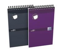 OXFORD Lot de 5 Bloc-Notes Task Manager 12,5x20cm 140 Pages Ligne 8mm Reliure Spirale Couverture Carte Coloris Assortis