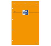 OXFORD Lot de 5 Blocs Note Orange 210 x 315 ligné marge Perforé 160 pages Jaune