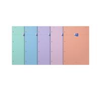 Oxford Lot De 5 Blocs Notes Smart Pastel 210 X 315 Mm Grands Carreaux 60 Pages Coloris Aléatoires