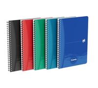 Oxford Lot de 5 cahiers à spirale A5 lignés Oceanis en plastique recy e la mer 180 pages 5 couleurs