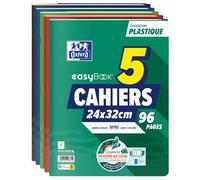 Oxford Lot de 5 Cahiers Easybook Oceanis Agrafés 24x32 96 Pages Seyès