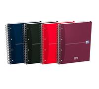 Oxford 100104738 bloc-notes A4 Violet, Bleu, Rouge, Noir