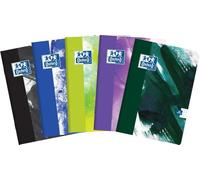 Oxford Lot de 5 cahiers scolaires A5 60 feuilles quadrillées Couleurs mélangées