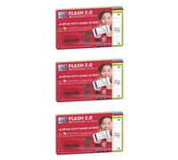OXFORD Paquet de 32 Fiches Bristol flashcards 2.0 Non Perforées 75x125 mm A7 ligné coloris assortis