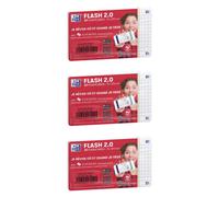 Oxford Fiches Bristol Flashcards 2.0 Lot de 5 paquets de 32 fiches A7 75x125 mm non perforées Blanc