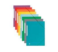 OXFORD Lot de 5 pochettes cartonnées A4 Top File + A4 avec élastiques, Couverture Carte Coloris Assortis