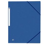 OXFORD Lot de 50 Chemises 3 Rabats Top File + A4 avec Elastique Couverture Carte Bleu