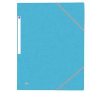 OXFORD Lot de 50 Chemises 3 Rabats Top File + A4 avec Elastique Couverture Carte Bleu Clair