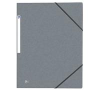 OXFORD Lot de 50 Chemises 3 Rabats Top File + A4 avec Elastique Couverture Carte Gris