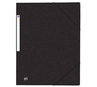 Oxford Chemise 3 rabats Top File + A4 élastique couverture carte noir