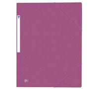 OXFORD Lot de 50 Chemises 3 Rabats Top File + A4 avec Elastique Couverture Carte Prune