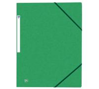 OXFORD Lot de 50 Chemises 3 Rabats Top File + A4 avec Elastique Couverture Carte Vert