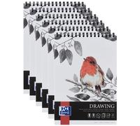 Oxford Lot De 6 Blocs À Dessin Art Spiralé A4 100p 160g