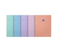 Oxford Lot De 6 Cahiers Smart 230x297 Mm 160p Grands Carreaux Coloris Pastel Aléatoires