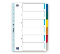 Oxford Lot de 6 intercalaires en carton Mylar Format A4