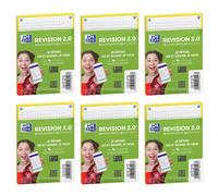 Oxford Lot De 6 Paquets De 32 Fiches Bristol Revision 2.0 Non Perforées 105x148 Mm A6 Q5/5 Jaune