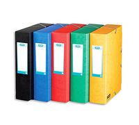OXFORD Lot de 7 Boîtes Capacité Standard Bicolor Recyc+ 24x32 Dos 80mm avec Elastique Couverture Carte Coloris Assortis
