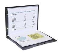 OXFORD Lot de 8 Protège-Documents Osmose A4 Plié en A5 20 vues / 10 pochettes Couverture Polypro Noir