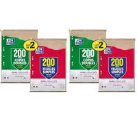Oxford Lot de feuilles simples et copies doubles grands carreaux A4, 200 pages (Lot de 2)
