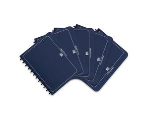 Oxford ManageMe Lot de 5 classeurs à anneaux A4 avec 25 pochettes à fermeture Éclair interchangeable et extensible Bleu foncé
