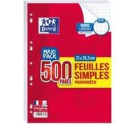 Oxford Maxi Pack Single sheet A4 250 feuilles - 500 pages Seyès G